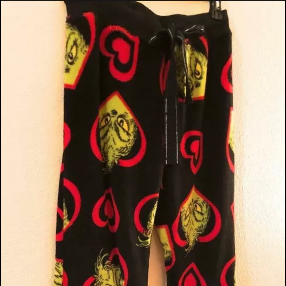 DR. SUESS THE GRINCH COZY FLEECE LOUNGE PAJAMA PJ PANTS SIZE MEDIUM